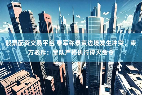 股票配资交易平台 泰军称泰柬边境发生冲突，柬方驳斥：军队严格执行停火命令